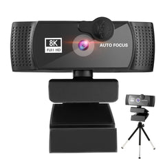 1080P HD Webcam with Dual Noise-Cancelling Mics and Tripod