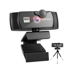 1080P HD Webcam with Dual Noise-Cancelling Mics and Tripod