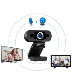 1080P Webcam with Microphone and Privacy Cover for Zoom Meetings