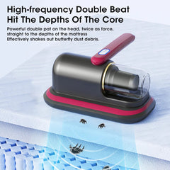 10kPa Handheld Mattress Vacuum Mite Remover - Cordless for Sofa Bed