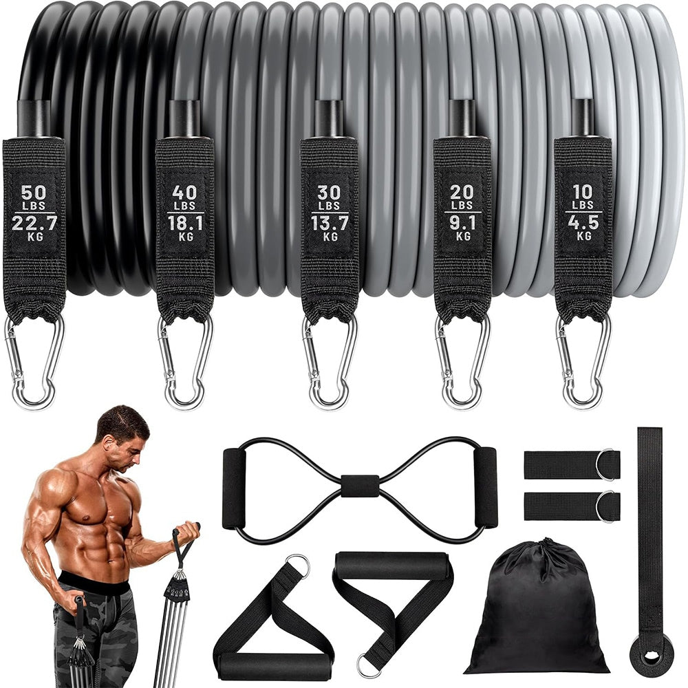 11pcs Resistance Bands Set for Yoga Pilates Abs Workout Training