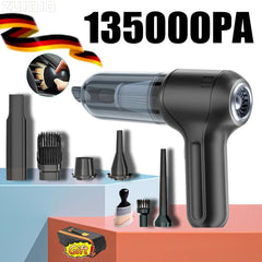 135000Pa Strong Suction Car Vacuum Cleaner - Cordless Mini Air Duster