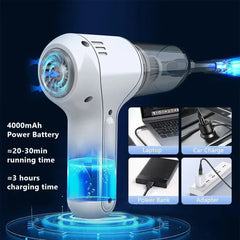 135000Pa Strong Suction Car Vacuum Cleaner - Cordless Mini Air Duster