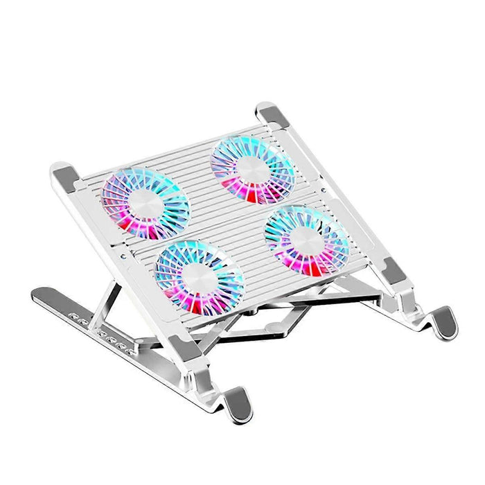 Foldable Laptop Cooling Pad with 4 RGB Silent Fans Portable Stand