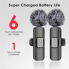 3-in-1 Wireless Lavalier Microphone - USB-C Android Camera Noise Reduction