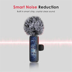 3-in-1 Wireless Lavalier Microphone - USB-C Android Camera Noise Reduction