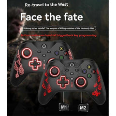 Black Wireless RGB Controller with Hall Triggers for PC Android