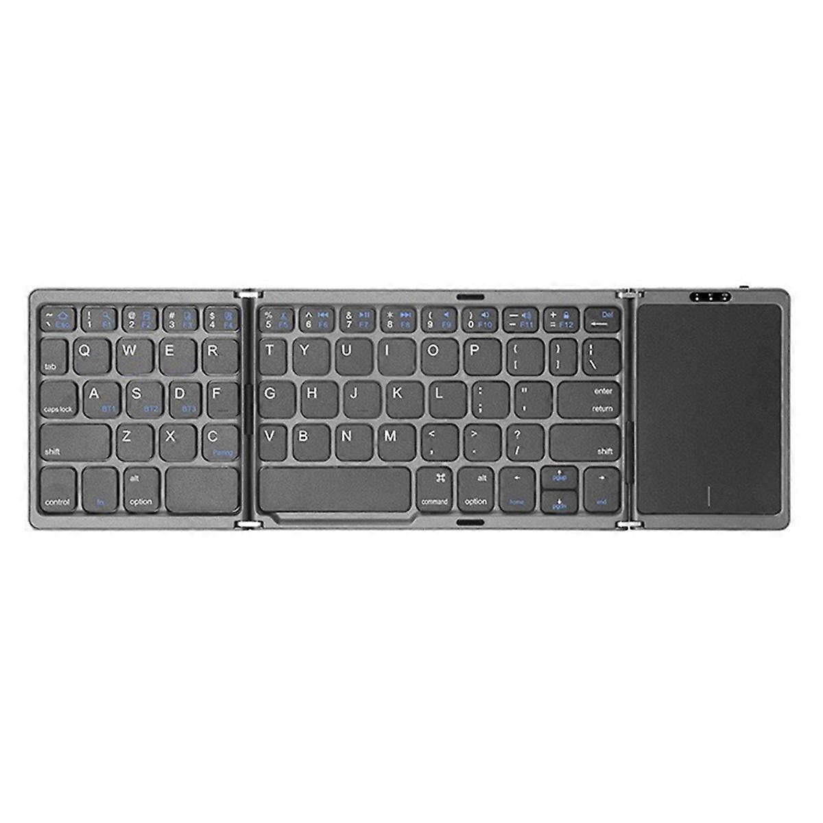 B089T Folding Wireless Bluetooth Keyboard with Trackpad for iOS