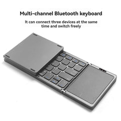 B089T Folding Wireless Bluetooth Keyboard with Trackpad for iOS