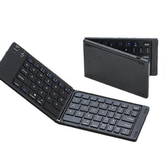 Folding Bluetooth Keyboard Two-Fold Portable Rechargeable for Office Use