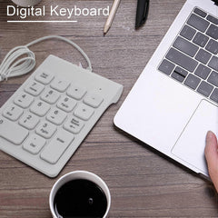 Mini USB Wired 18-Key Numeric Keypad for Accounting Laptop Windows