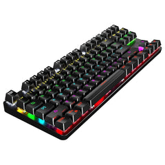 Wired Mechanical Gaming Keyboard 87 Keys RGB Backlit for Gamers
