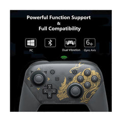 Bluetooth Game Controller with 6-Axis Handle for Console - D