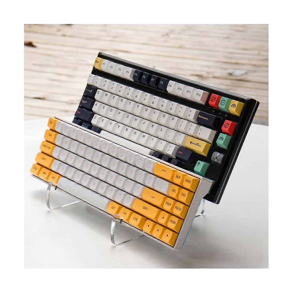 2-Tier Clear Acrylic Display Stand for Mechanical Keyboard Tablet