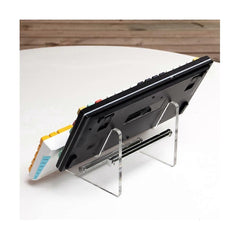 2-Tier Clear Acrylic Display Stand for Mechanical Keyboard Tablet