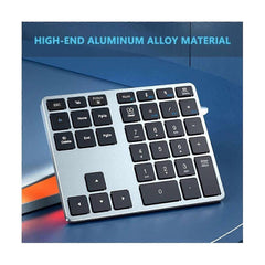 Bluetooth Numeric Keypad 35 Keys Slim Portable Wireless for Laptop