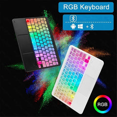 10-Inch Colorful Backlit Bluetooth Keyboard for Tablet