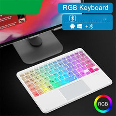 10-Inch Colorful Backlit Bluetooth Keyboard for Tablet