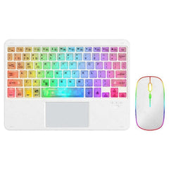 10-Inch Colorful Backlit Bluetooth Keyboard for Tablet
