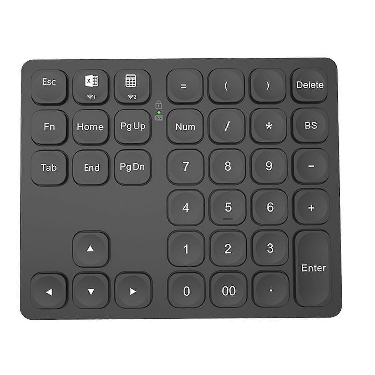 Dual Bluetooth Rechargeable Numeric Keypad Wireless for PC Laptop