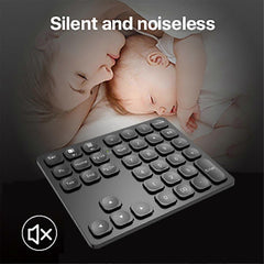 Dual Bluetooth Rechargeable Numeric Keypad Wireless for PC Laptop