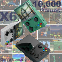 X6 Handheld Game Console 3.5 Inch IPS 10000+ Games 11 Simulators