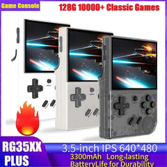 RG35XX PLUS Retro Game Console 3.5 Inch IPS 64G+128G 10000 Games TV