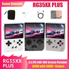RG35XX PLUS Game Console + Bag 3.5 Inch IPS 64G 5000+ Games Support