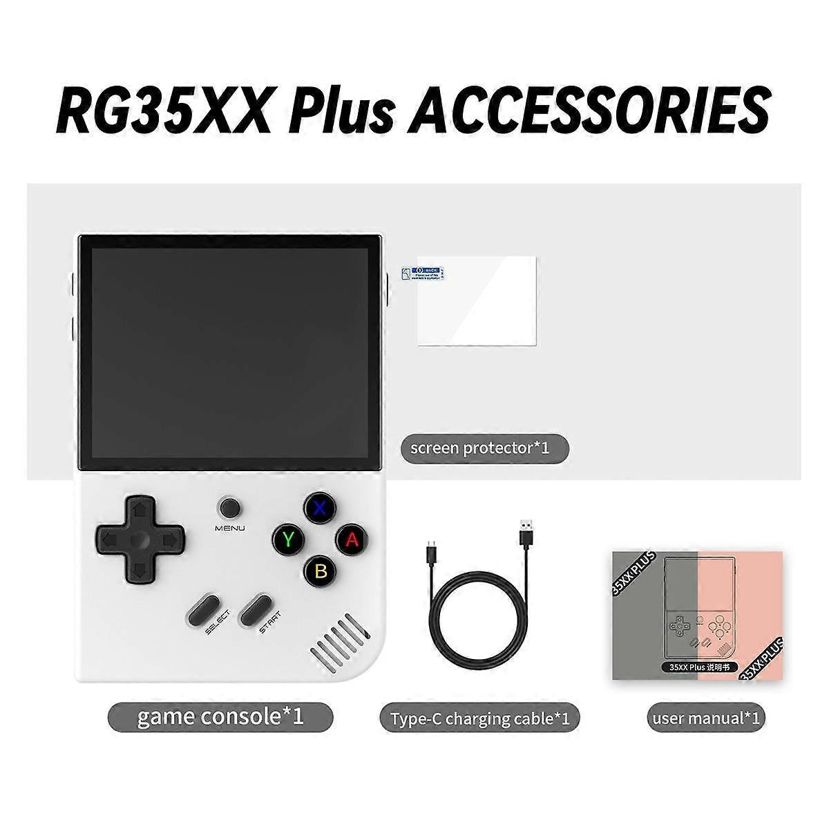 RG35XX PLUS Game Console + Bag 3.5 Inch IPS 64G+128G 10000 Games