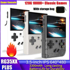 RG35XX PLUS Game Console + Bag 3.5 Inch IPS 64G+128G 10000 Games
