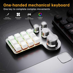 Mini Custom 12-Key 4-Knob RGB BT Mechanical Macro Keyboard