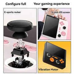 E5Plus Handheld Game Console 5 Inch HD 128G 6000mAh Retro Player