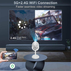 Smart 4K Projector Android Dual Band WiFi 1080P 3D Home Theater