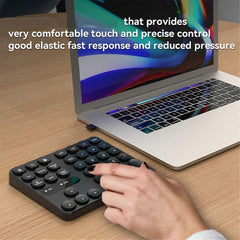 35-Key Rechargeable Dual Bluetooth Numeric Keypad External Numpad