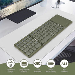 BO89T Folding Bluetooth Keyboard with Trackpad Rechargeable for iOS