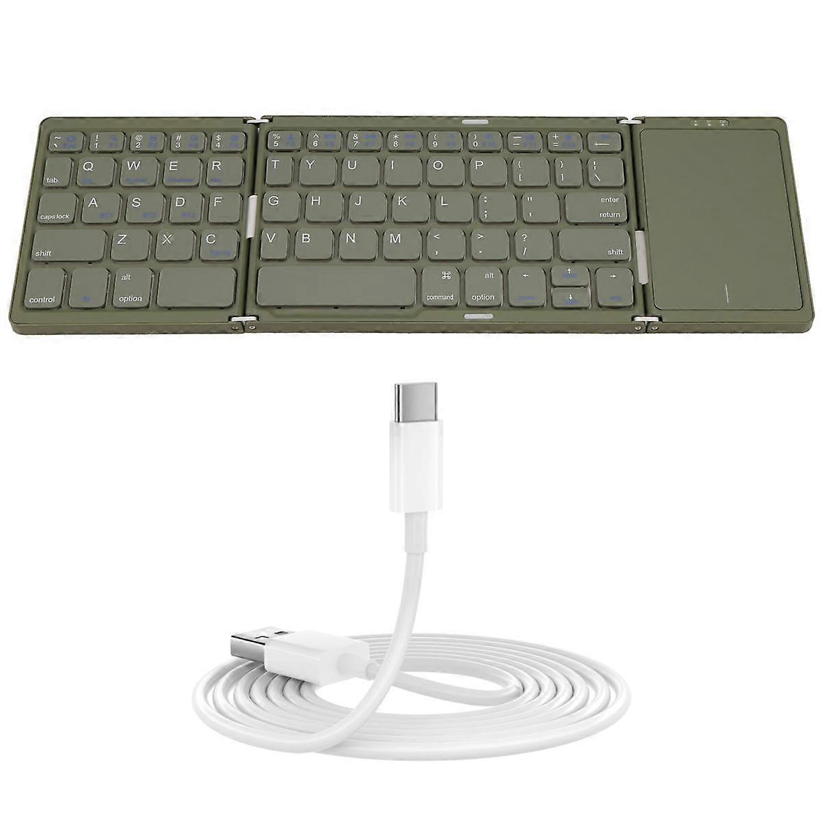 BO89T Folding Bluetooth Keyboard with Trackpad Rechargeable for iOS