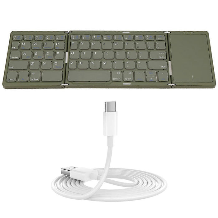 BO89T Folding Bluetooth Keyboard with Trackpad Rechargeable for iOS