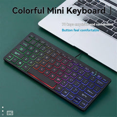 Compact Mini Wired USB Keyboard for Laptop Home Office Use