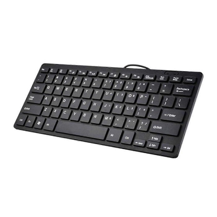 Ultra-Thin USB Compact Wired Mini Keyboard for PC Gaming