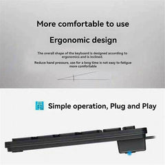 Ultra-Thin USB Compact Wired Mini Keyboard for PC Gaming