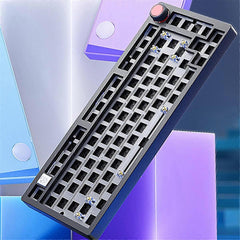Wired Mechanical Keyboard Kit with RGB Knob Gasket Aluminum Hot-Swap