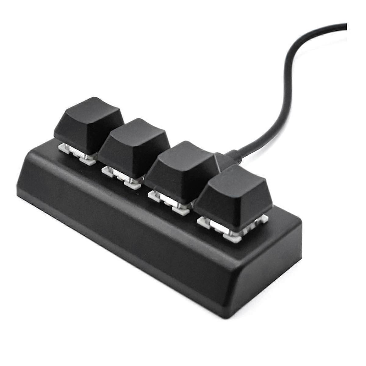 4-Key Mini RGB Mechanical Keyboard One-Click Copy Paste for Office Gaming