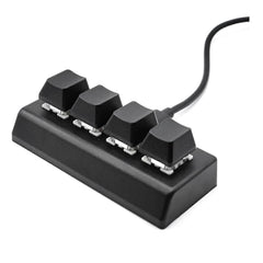 4-Key Mini RGB Mechanical Keyboard One-Click Copy Paste for Office Gaming