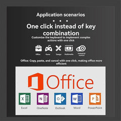 4-Key Mini RGB Mechanical Keyboard One-Click Copy Paste for Office Gaming