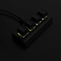 4-Key Mini RGB Mechanical Keyboard One-Click Copy Paste for Office Gaming