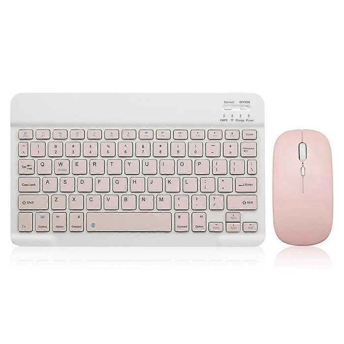 10-Inch Bluetooth Keyboard and Mouse Set Rechargeable for Android Tablet A
