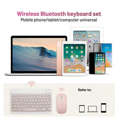 10-Inch Bluetooth Keyboard and Mouse Set Rechargeable for Android Tablet A