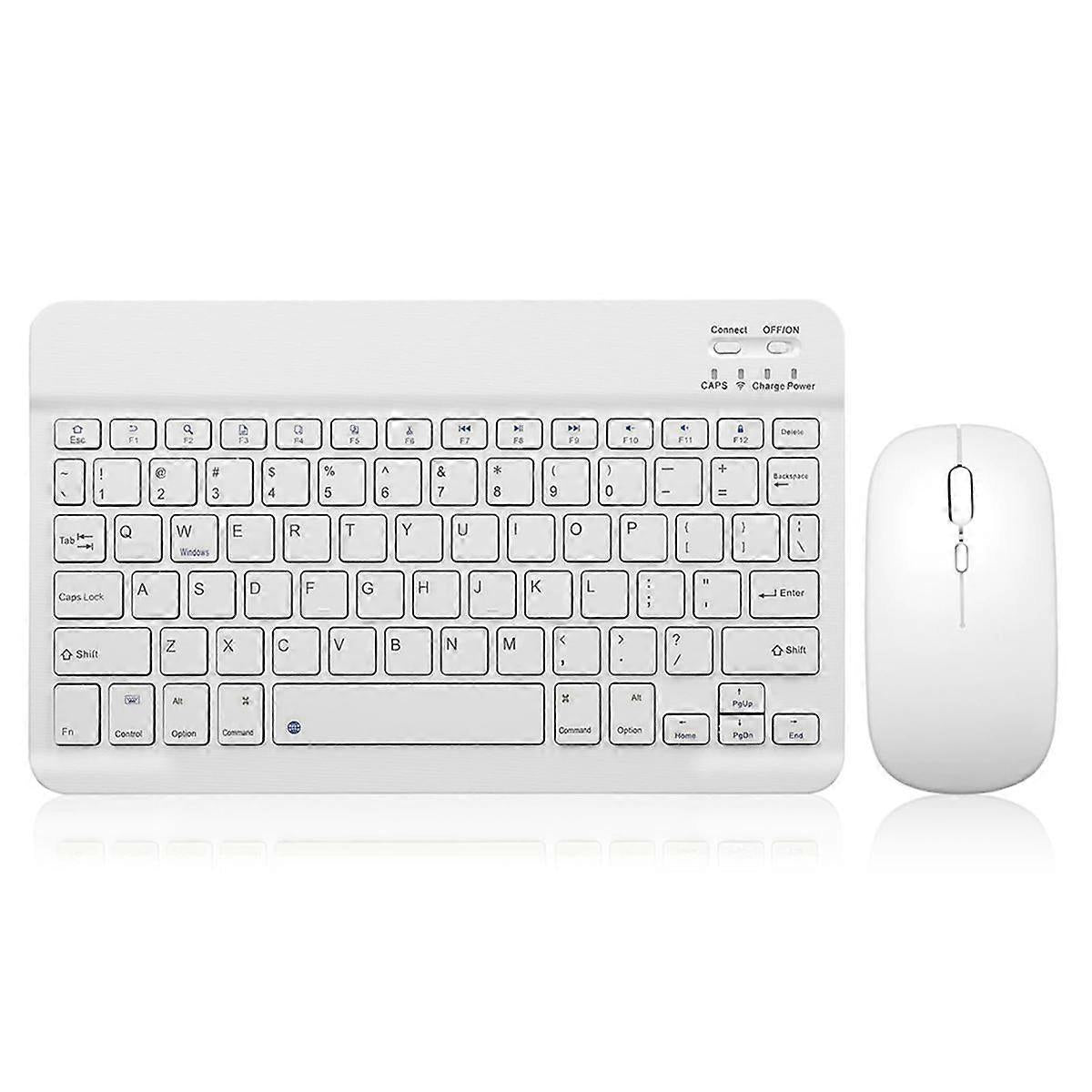 10-Inch Bluetooth Keyboard and Mouse Set Rechargeable for Android Tablet D
