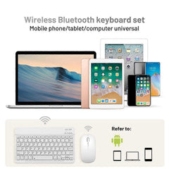 10-Inch Bluetooth Keyboard with Mouse Ultra-Slim Wireless Combo Set