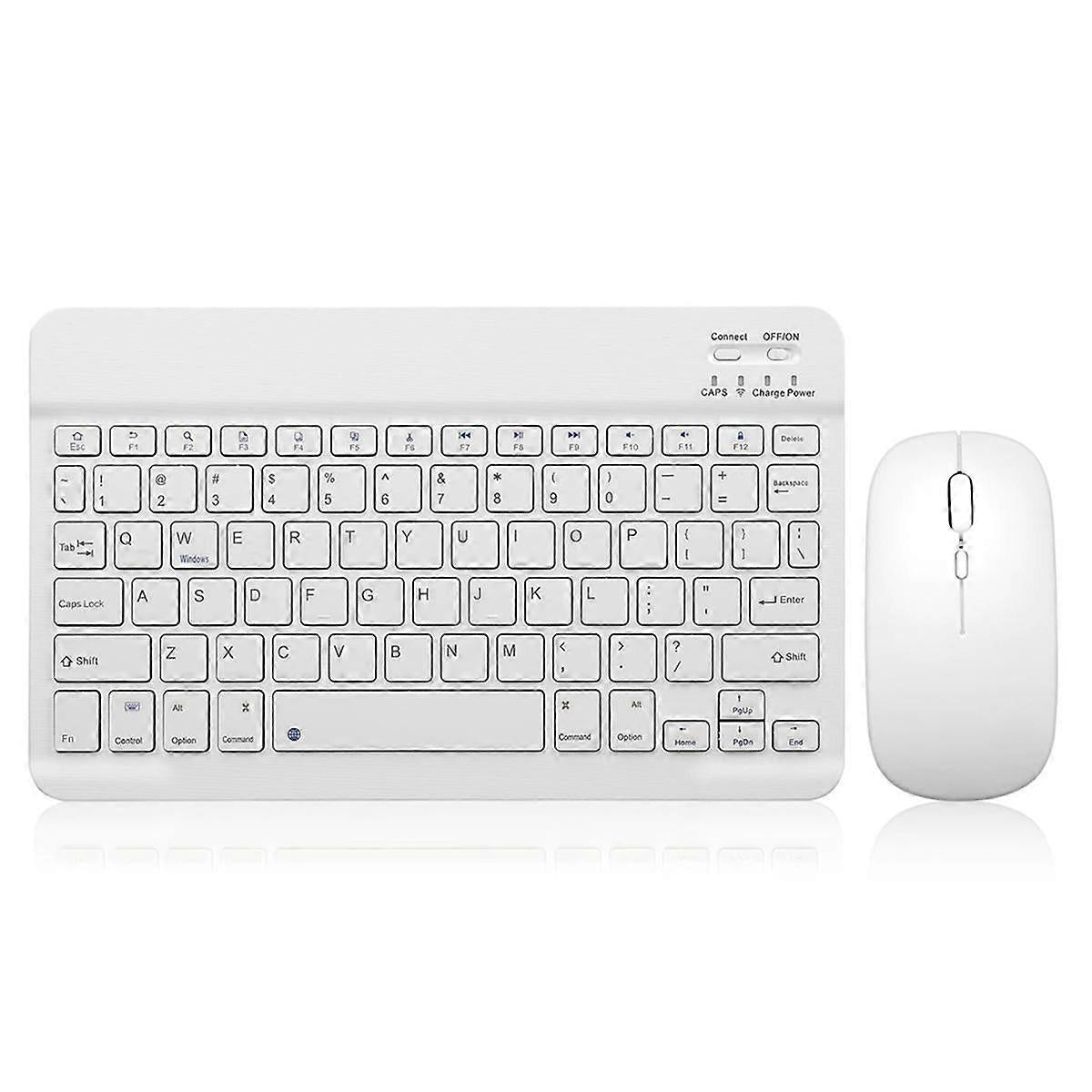 10-Inch Bluetooth Keyboard with Mouse Ultra-Slim Wireless Combo Set